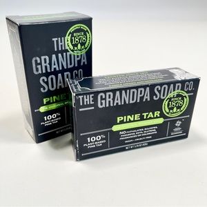 The Grandpa Soap Co Pine Tar the original wonder soap plant-based. 2 bars